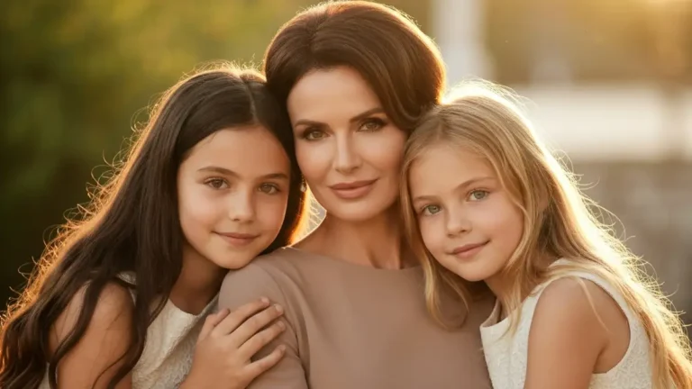 Kasia Cichopek z córkami Anielą i Stefanią - portret rodzinny