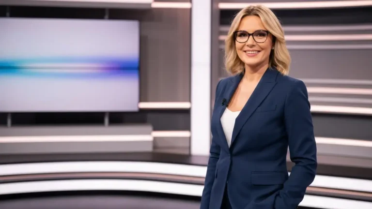 Anna Kalczyńska - polska prezenterka telewizyjna w studiu