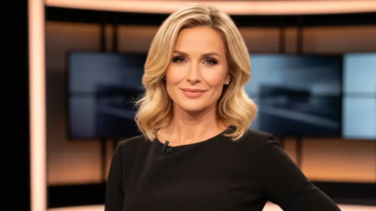 Dorota Wellman - portret emocjonalny prezentery TVN w studiu telewizyjnym