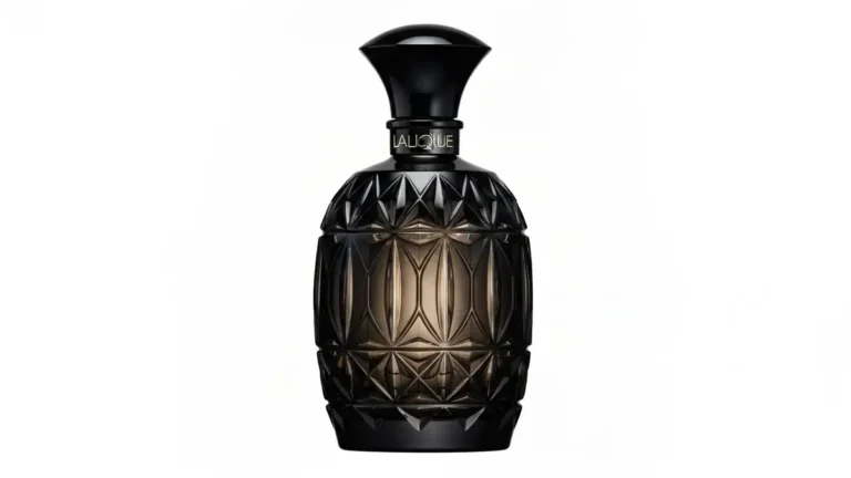 Butelka Lalique Ombre Noire z eleganckim czarnym designem na białym tle
