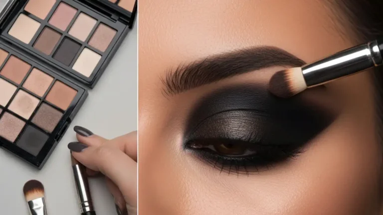Makijaż smokey eye krok po kroku - widok przed i po