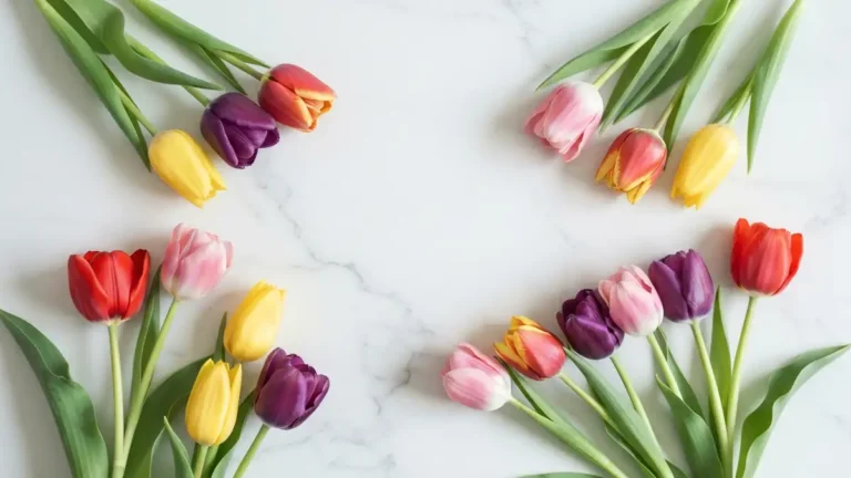 Kolorowe tulipany w wazoniku - symbolika i znaczenie kolorow tulipanow